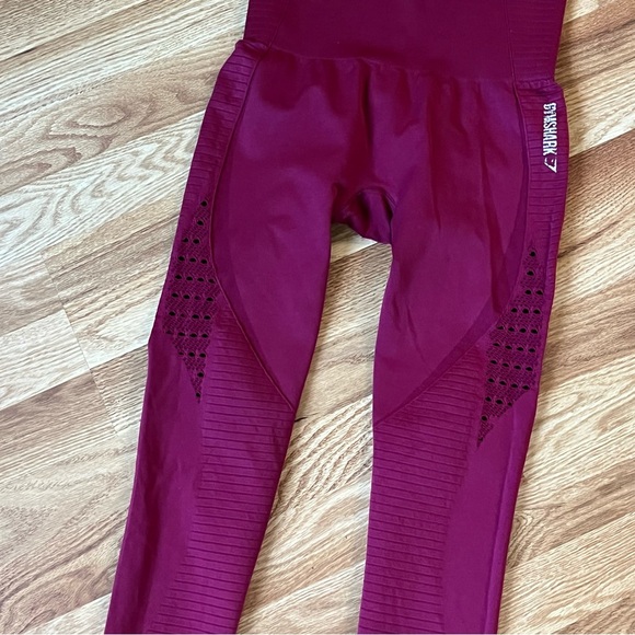 Gymshark Burgundy Leggings - Picture 3 of 8